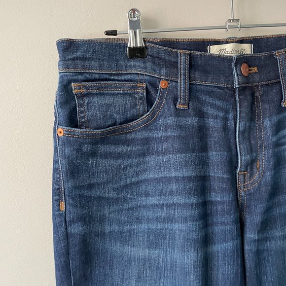 Madewell High Riser Skinny Skinny Denim Jeans Atlantic Dark Wash Blue 31 - Picture 4 of 10